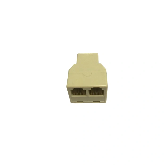 Rj11/Rj12/RJ45 3 Ways Inline Coupler 6p4c/6p6c/8p8c One Female to Dual Female Connector Telephone/Network Modular Jack Coupler