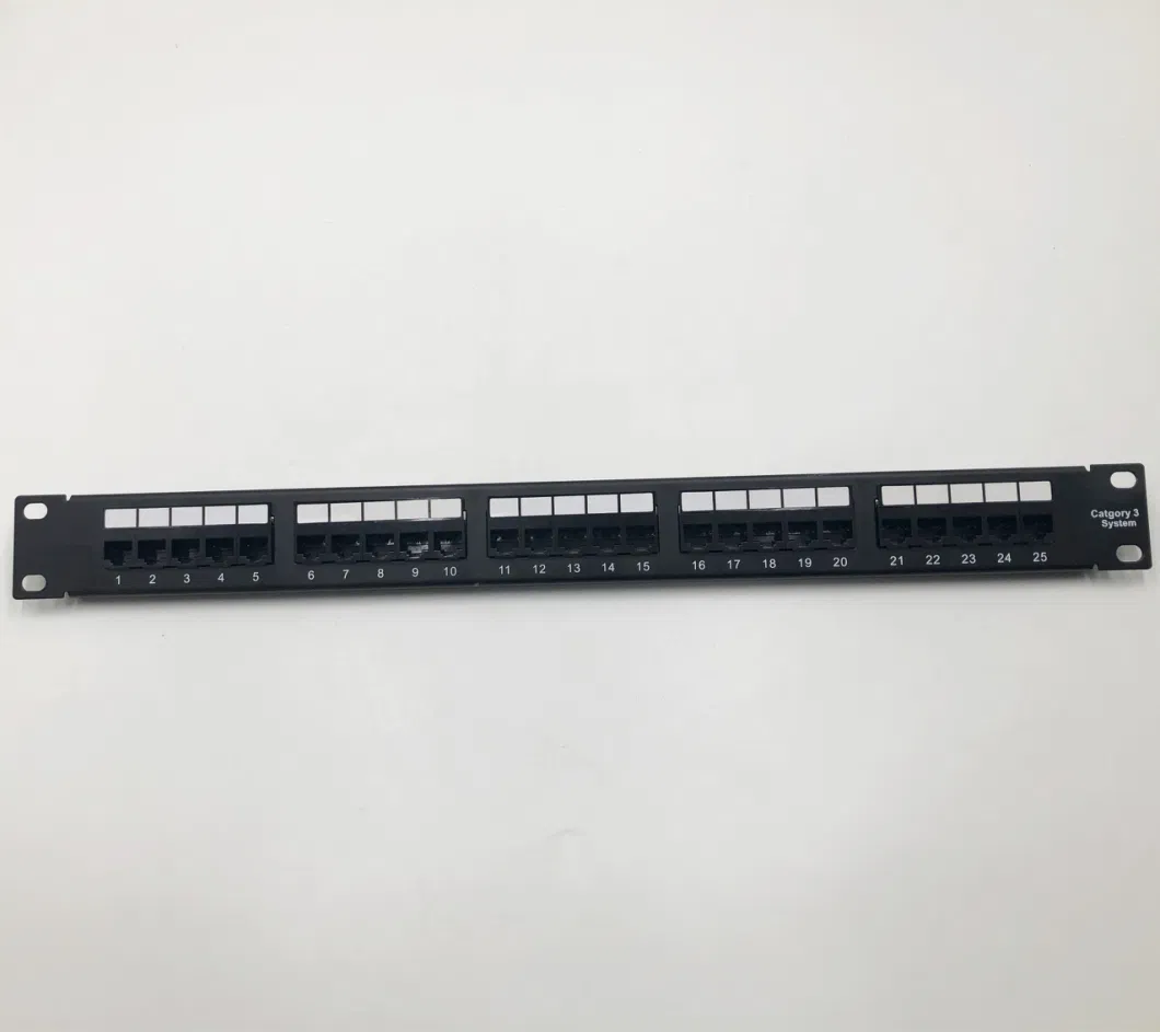 Cat3 Voice 25 Port Rj11 Patch Panel 50 Port Integrated Patch Panel