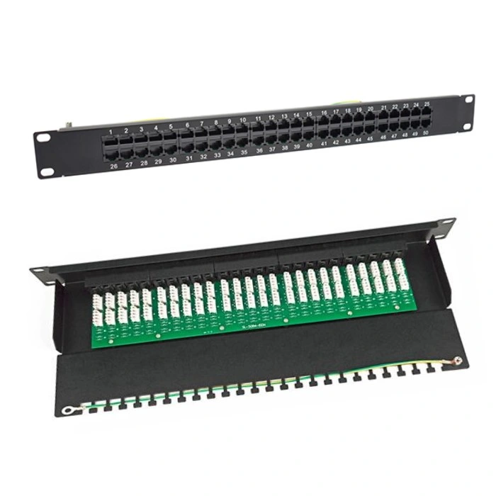 UTP 1u 50 Port Voice Patch Panel Cat3 Ethernet Network Patch Panel 19 Inch Rack