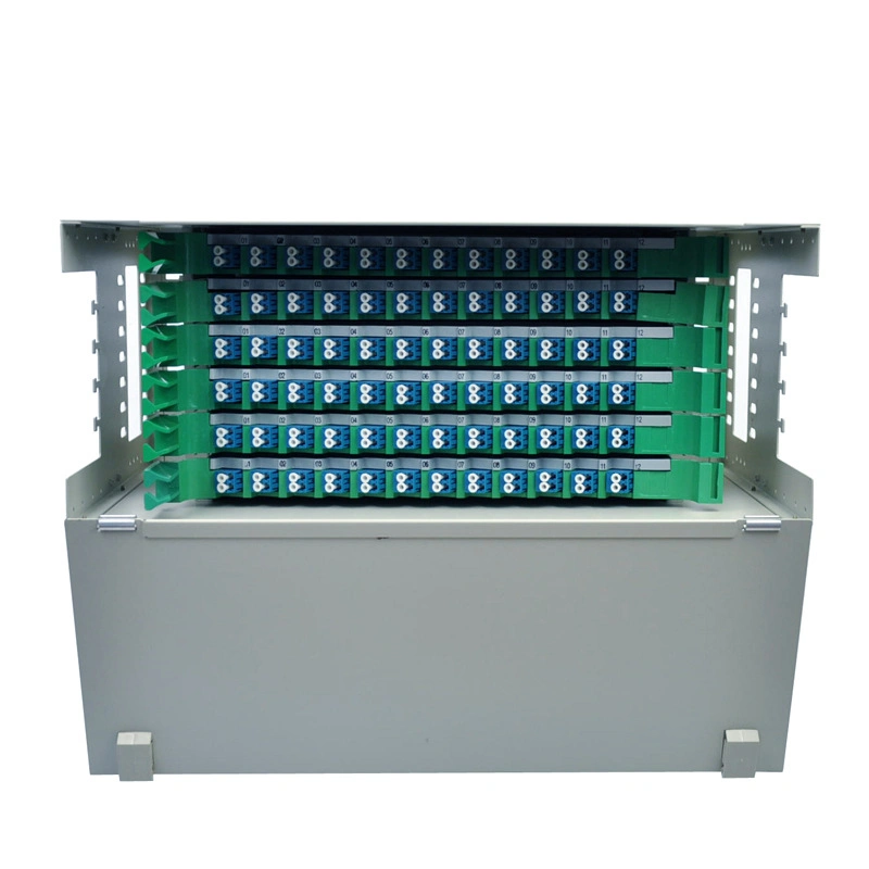 12 Core Rack Mount Fiber Optic ODF Box Fiber Patch Panel with SC Square Opening