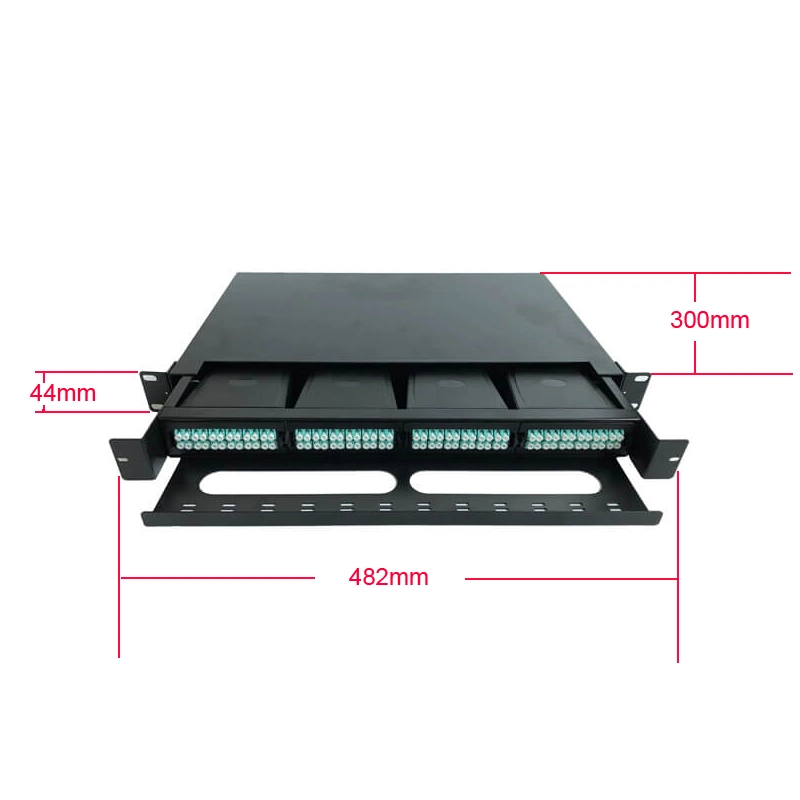 1U Rack Mount High Density Slide-out Fibre Patch Panel up to 4X FHD Cassettes