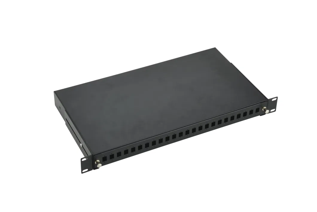 Le-Brand Supply Wall Mounted 24 Port Sc/LC 1 U Fiber Optical Patch Panel Distribution Frame ODF