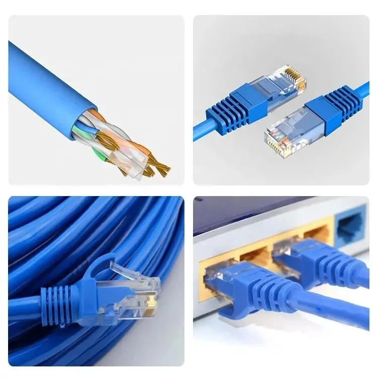 RoHS Compliant Ethernet RJ45 Cable Patch Cord Cat 6 Rj 45 Plug 8p8c Cable