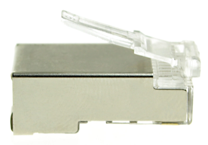 CAT6 RJ45 Standard Modular Plugs Shielded (STP) Network Connectors for 23AWG Twisted Pair Solid or Stranded Cable