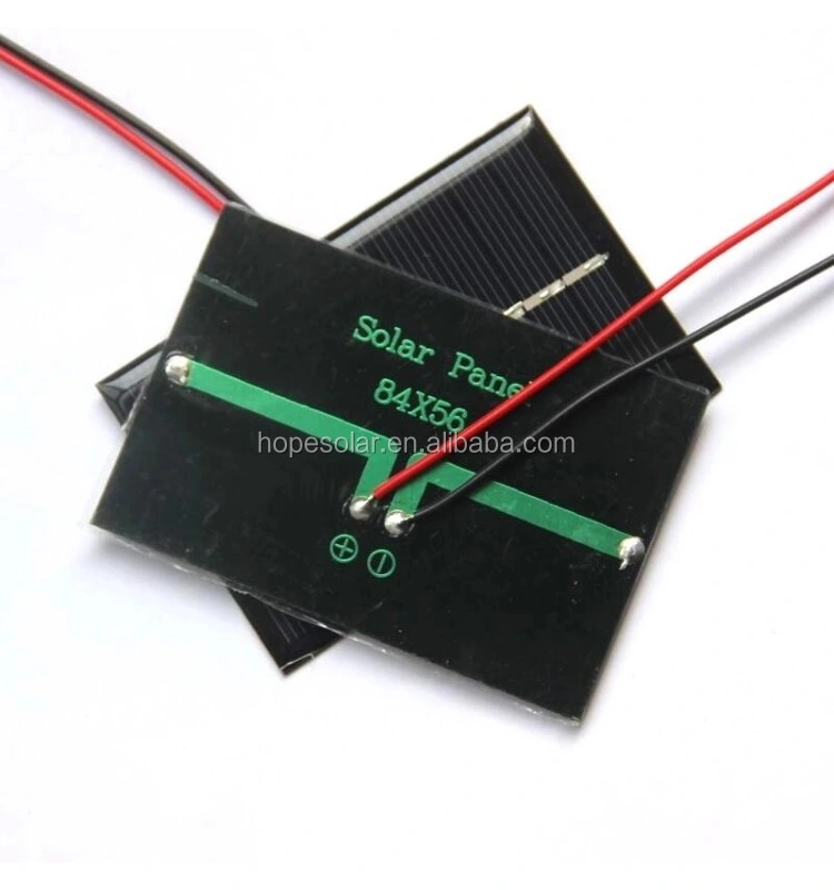 0.6W 5V Mini Solar Panel with Cable for 3.7V Battery Charger