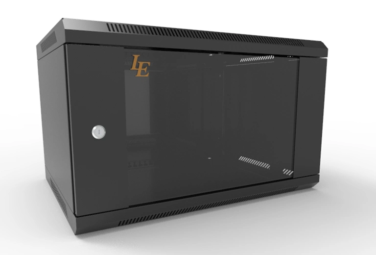 Le 12u 600mm Black Wall Cabinet Network Data Rack for Patch Panel, PDU