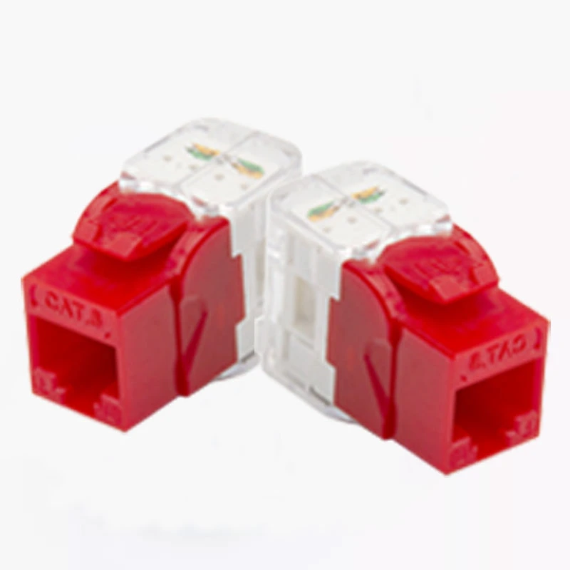 White Color RJ45 Cat5e Unshielded 180 Degree Toolless Keystone Jack Modular UTP RJ45 Cat5e CAT6 CAT6A Keystone Jack