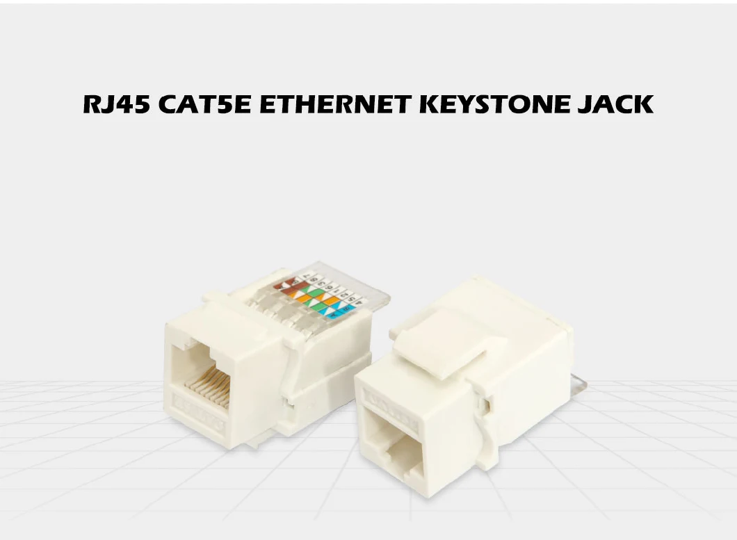 Cat5e RJ45 UTP Modular Toolless Module Connector Keystone Jack