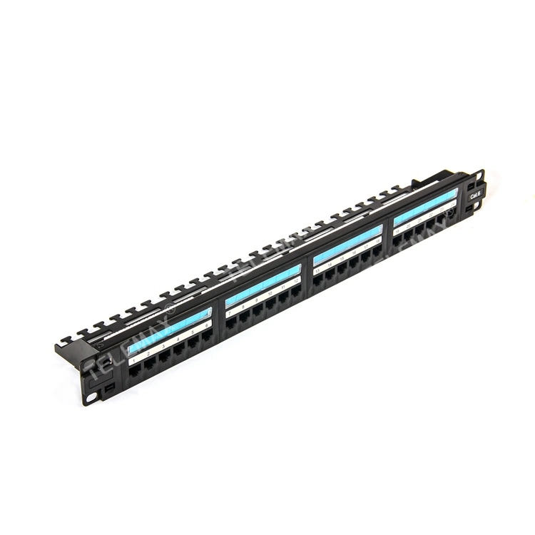 Patch Panel Cat6/Cat6a Utp 24 Ports 1u 19 Inch