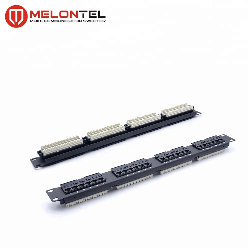 19 Inch 1u 24 Port Dual IDC AMP Cat5e CAT6 Patch Panel