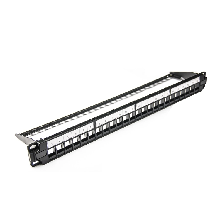 1u 19 Inch 24 Ports Blank Patch Panel UTP/FTP with Cable Management