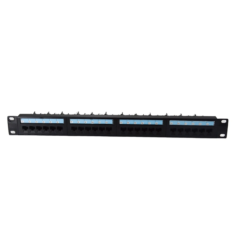 RJ45 24 Port CAT6 UTP Patch Panel with Back Bar Cat 6 Modular Patch Panel