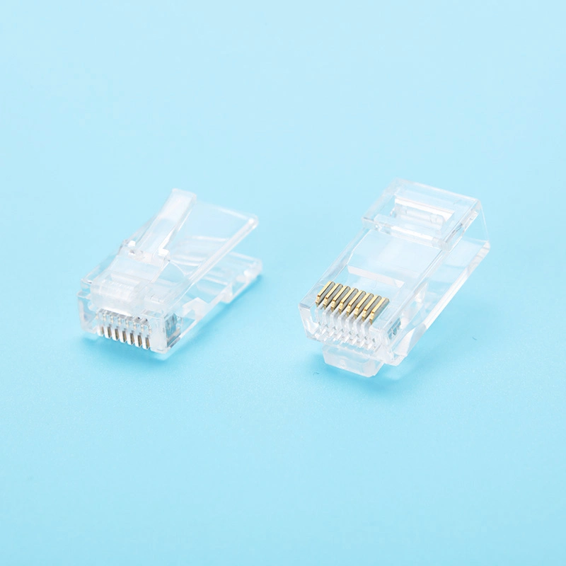 UTP RJ45 Pass Through Plug Ethernet Network Modular Plug 8p8c Cat5e/CAT6/CAT6A RJ45 Crystal Heads Connector