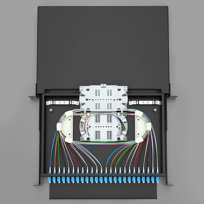 48 Port Fixed Type ODF Fiber Optical Distribution Frame Patch Panel with Pigtails and Adapter