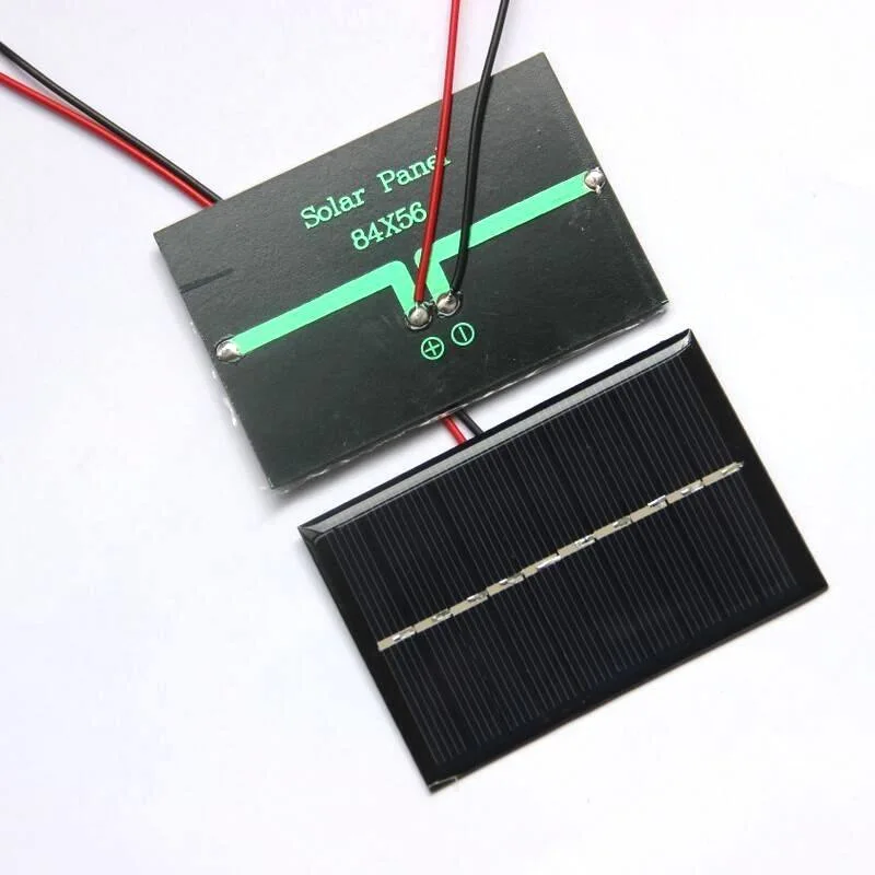 0.6W 5V Mini Solar Panel with Cable for 3.7V Battery Charger