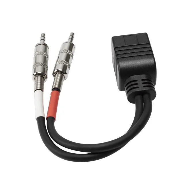 Customized Factory Price Aluminum Assembled Dual 3.5mm Trs Stereo Male to Ethernet RJ45 Female Audio Extdnder Cable for Axia Equipmnet