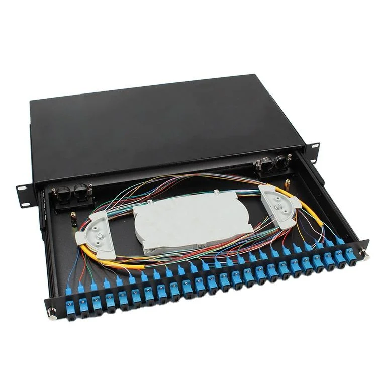 SC/UPC/APC12/24/48 Port 1U Optical Fiber Terminal Box Fiber Optic Patch Panel