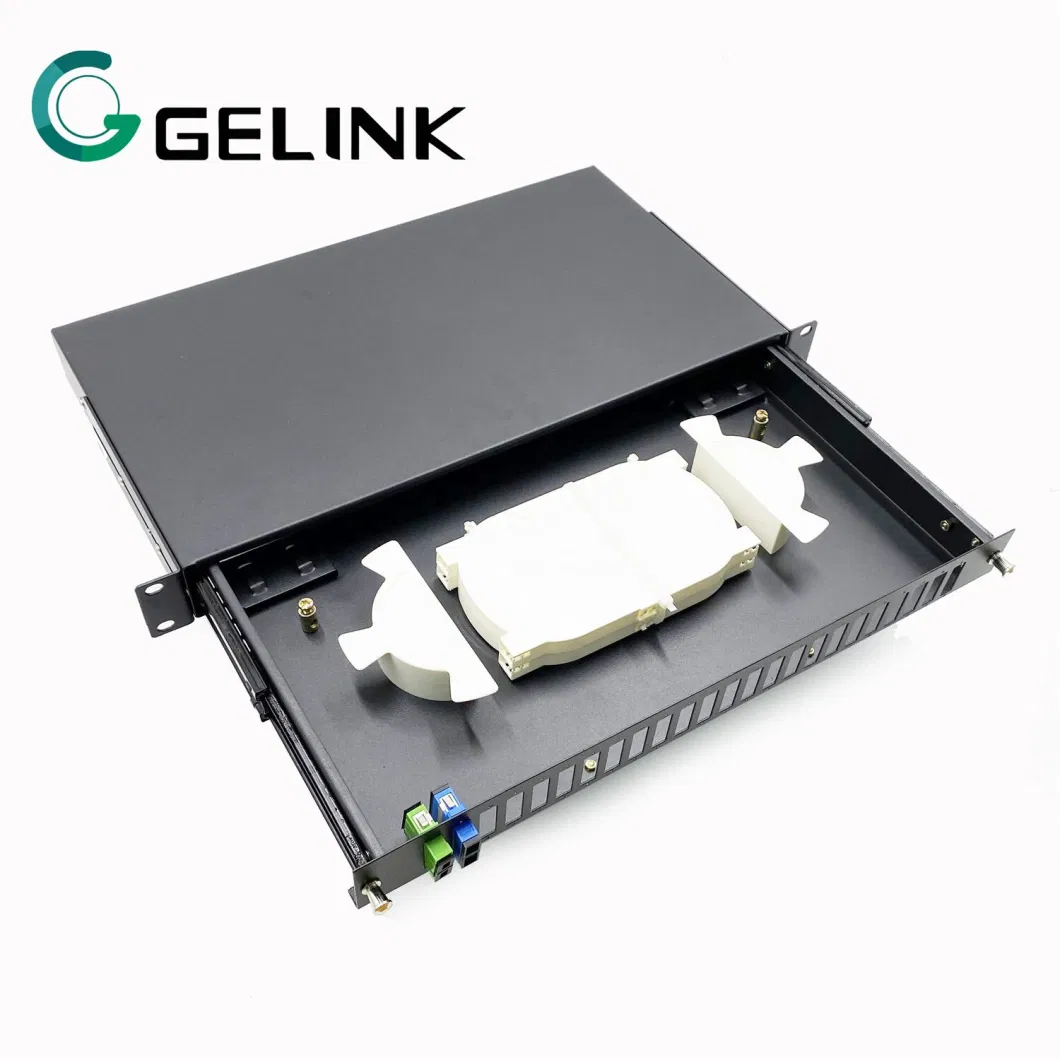 19&prime;&prime; Cold Rolled Steel Drawer Type Slidable Rack-Mount Fiber Optic Distribution Frame ODF Fiber Optic Patch Panel