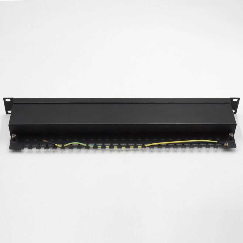 Cat. 5e FTP Modular 24 Port Patch Panel with Back Bar for Network Cabling