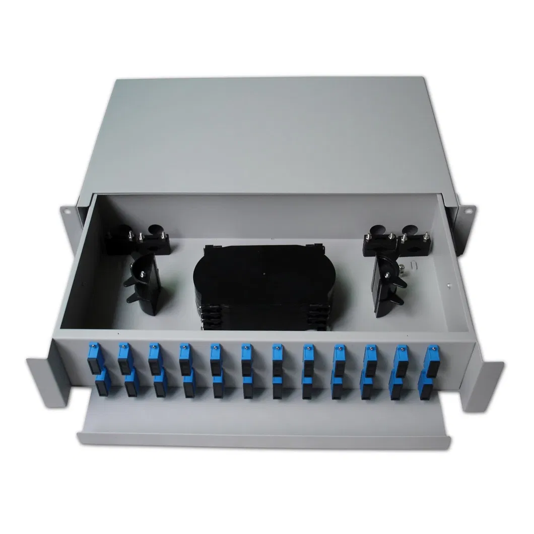 2u Slidable 48 Core Fiber Optic Patch Panel