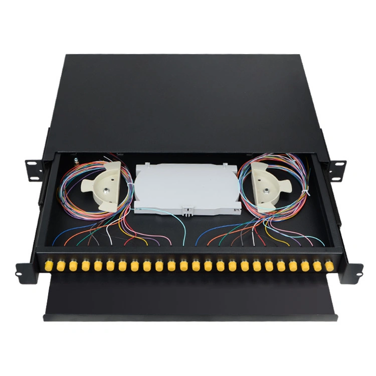 SC/UPC/APC12/24/48 Port 1U Optical Fiber Terminal Box Fiber Optic Patch Panel