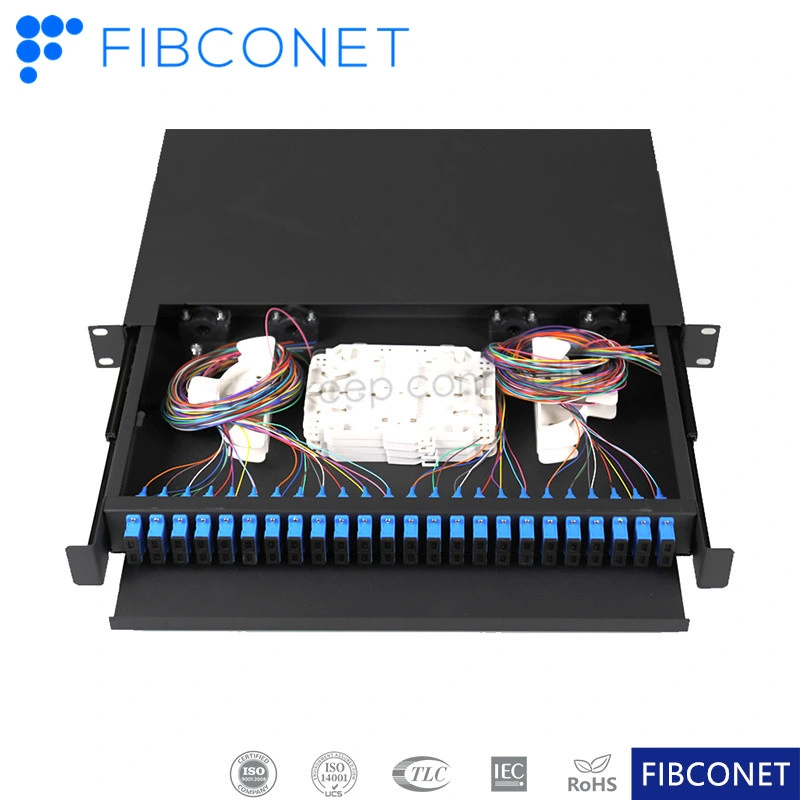 FTTH ODF 48 Core Sc Rack Mount Fiber Distribution Frame Fiber Optic Patch Panel