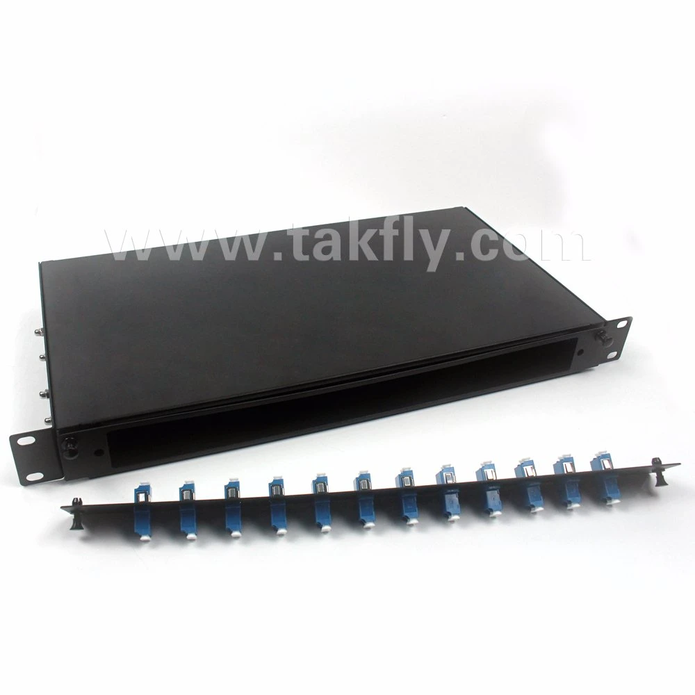 12 Ports Rack Mount Slide Fiber Patch Panel with Pigtail and Adapter Inside