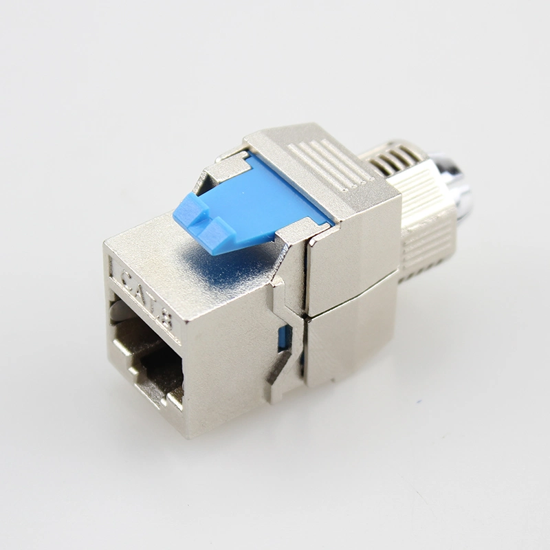 RJ45 Cat. 8 STP Toolless Tool Free Keystone Jack