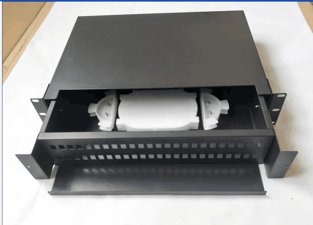 1u 19&prime;&prime; 12 24 Port Fiber Optic Cable Terminal Patch Panel Distribution Box
