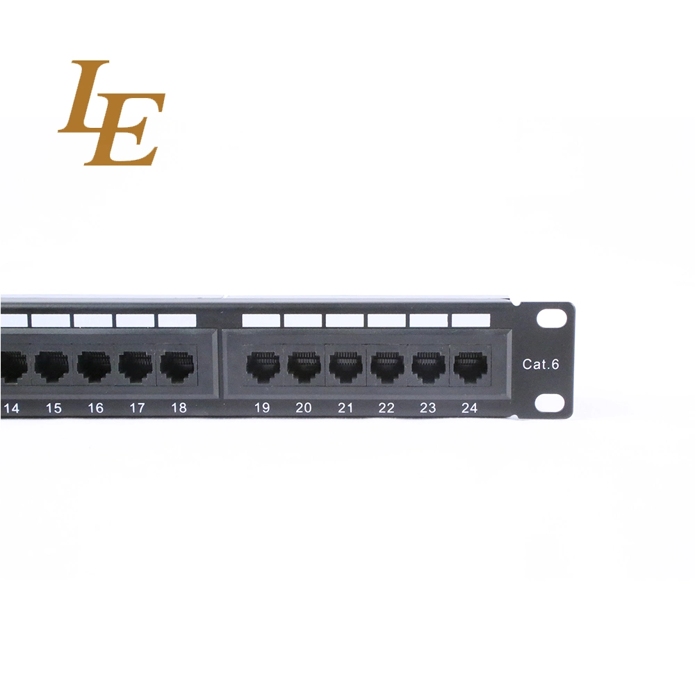 Le CAT6 CAT6A 24 Port UTP Cable Patch Panel for Network Cabling