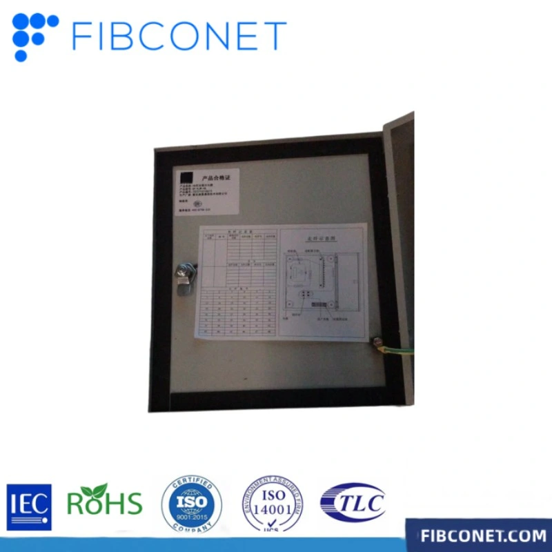 FTTX 1X16 1X8 Cores Wall Mount PP Material Optical Fiber Termination Box