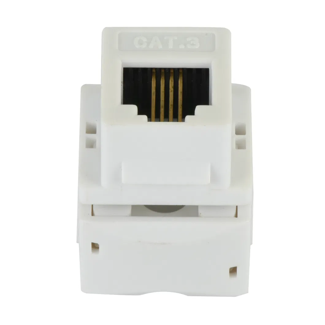 Krone Block 6p4c 90 Degree Cat3 Rj11 Keystone Jack with Colour Code