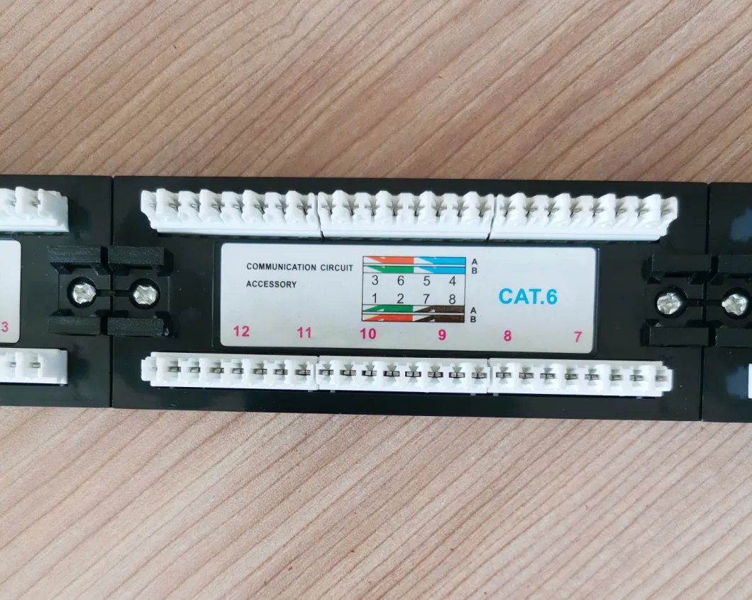 24 Port UTP CAT6 Patch Panel 19&prime; 1u with Holder