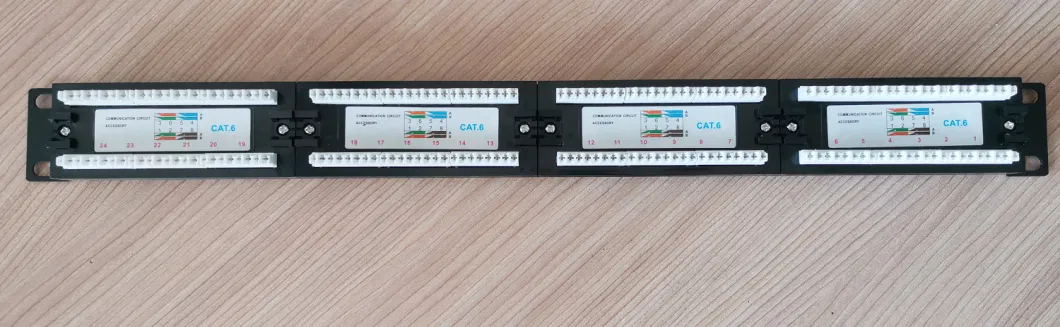 24 Port UTP CAT6 Patch Panel 19&prime; 1u with Holder