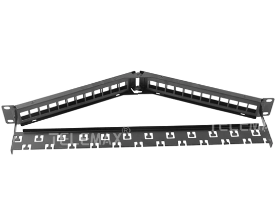 24 Ports Angled Type Blank CAT6 CAT6A STP Patch Panel