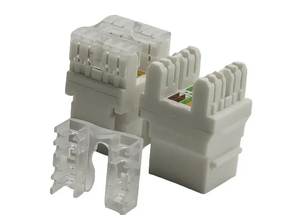 FTTH CAT6 UTP 8p8c ABS 180 Degree RJ45 Keystone