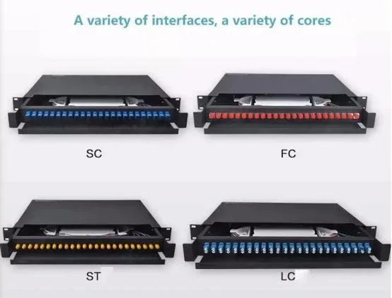 48 Port Fixed Type ODF Fiber Optical Distribution Frame Patch Panel with Pigtails and Adapter