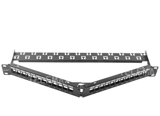 24 Ports Angled Type Blank CAT6 CAT6A STP Patch Panel