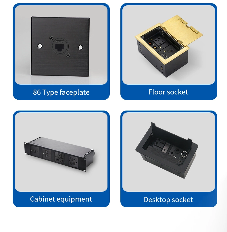 Factory CAT6A Connector Rj45keystone Jack CAT6A Jack Faceplate USB Panel Mounts