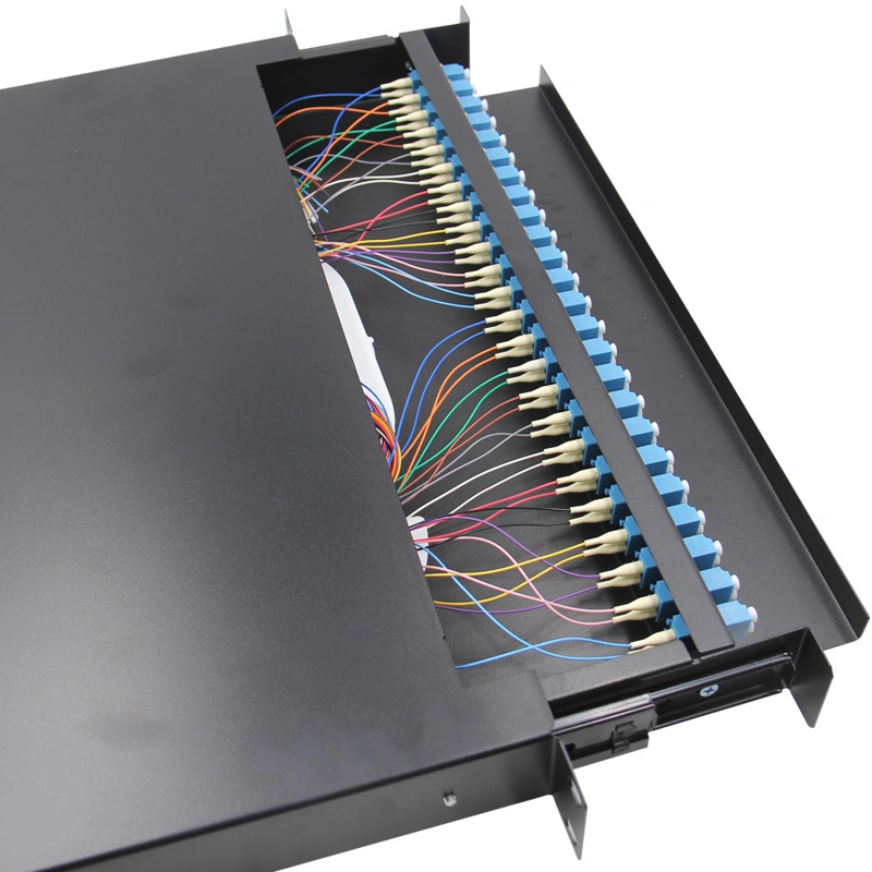 24port Terminal Box Rack Mounted Drawer slidingType SC FULL LOADED Fiber Optic Patch Panel