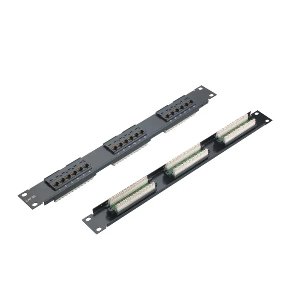 19 Inch Type 1u UTP 24 Port CAT6 Cat5e LAN Patch Panel