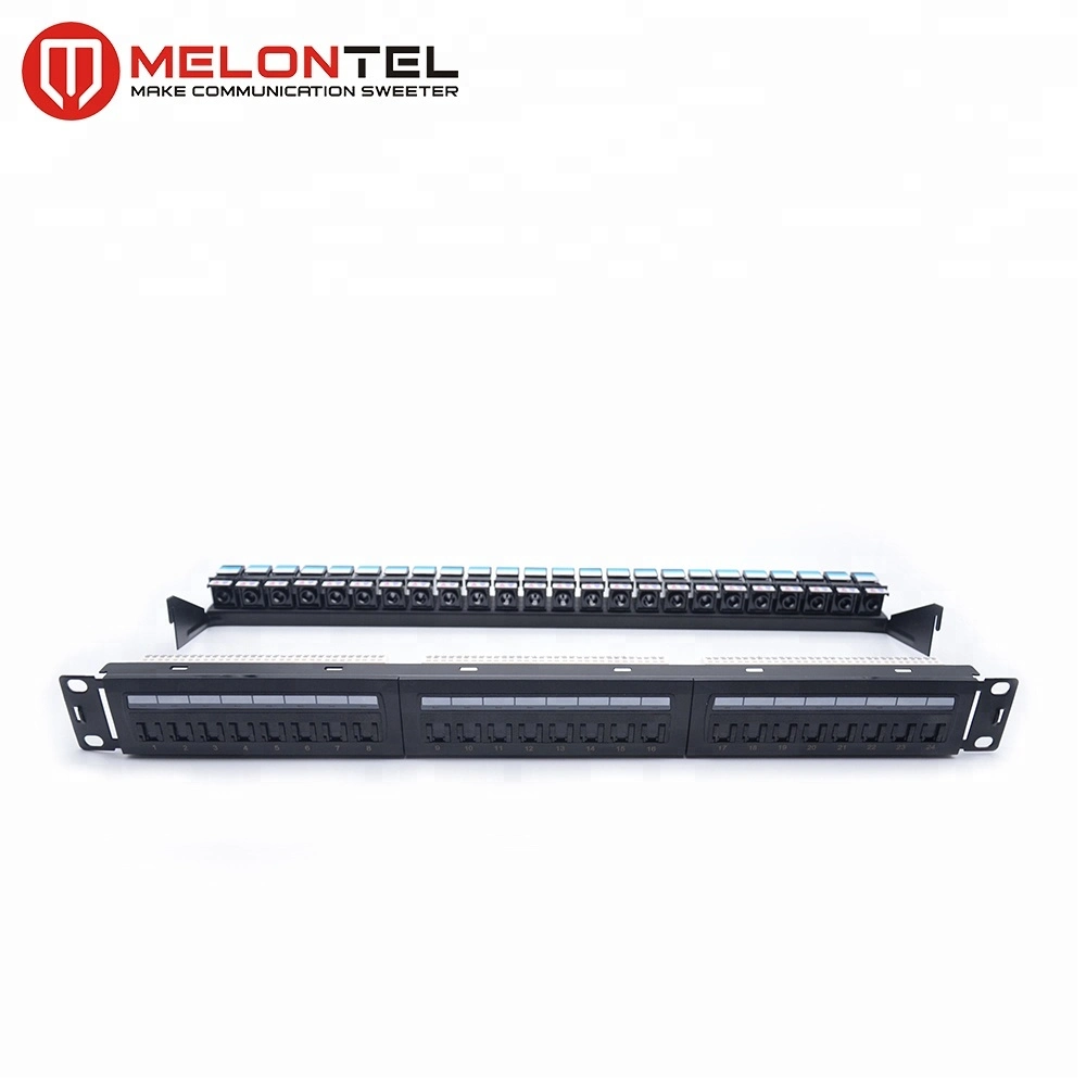 19 Inch 1u 24 Port CAT6 CAT6A Patch Panel with Cable Manager