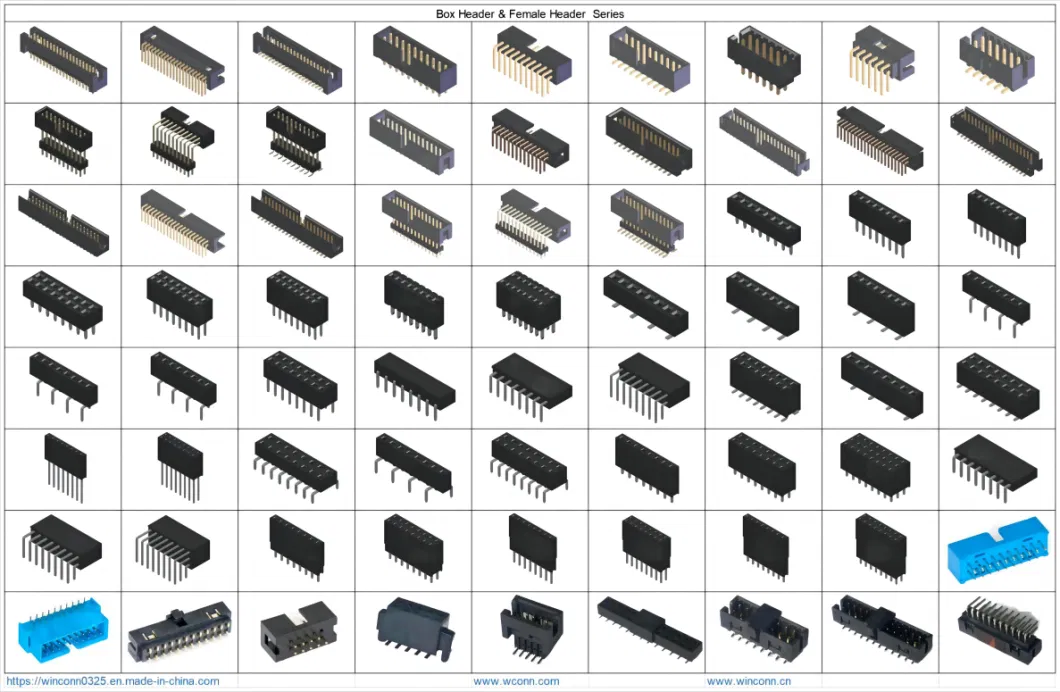 IC Socket Pin Box Female Male Round Header ATX Btx FPC FFC Lvds RJ45 USB 1394 DIN HDMI Pcie SATA Wtb Btb Wtw RF D-SUB DVI Ngff M2 SIM Battery Pogo Pin