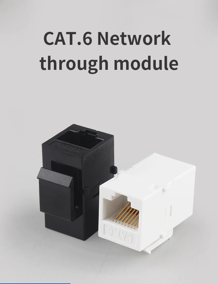 CAT6 RJ45 180-Degree Keystone Jack Ethernet UTP RJ45 CAT6 Coupler
