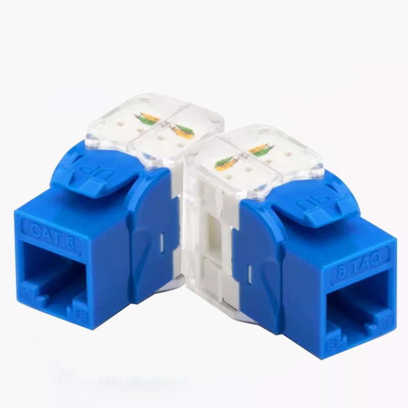 White Color RJ45 Cat5e Unshielded 180 Degree Toolless Keystone Jack Modular UTP RJ45 Cat5e CAT6 CAT6A Keystone Jack