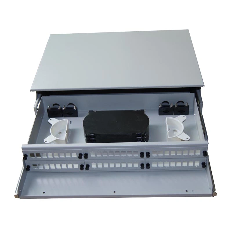 Factory Price 48 Port Rack Mounted 19inch Fiber Optic Patch Panel