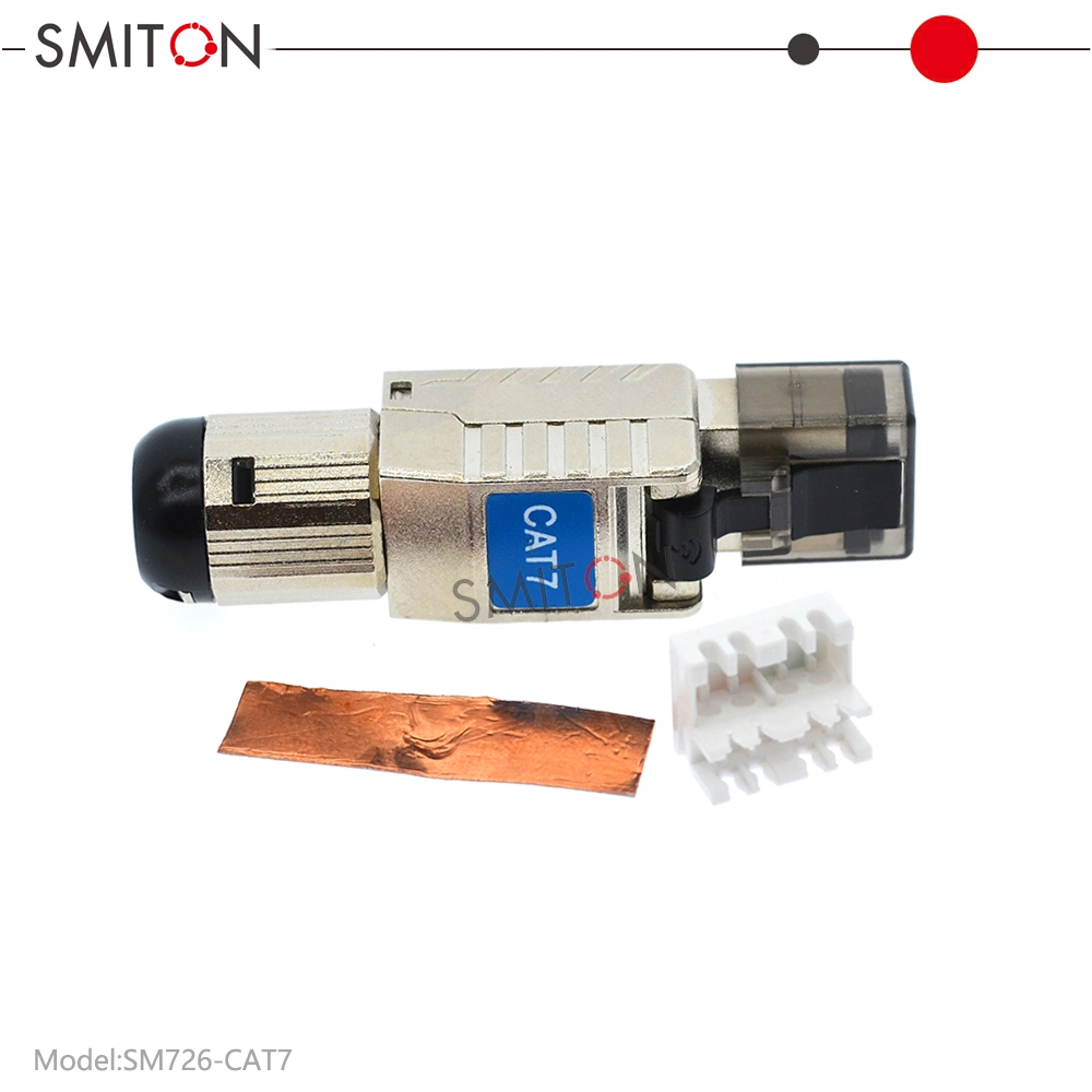 RJ45 STP FTP Module Shielded Toolless Type Zinc Alloy Cat7 Keystone Jack