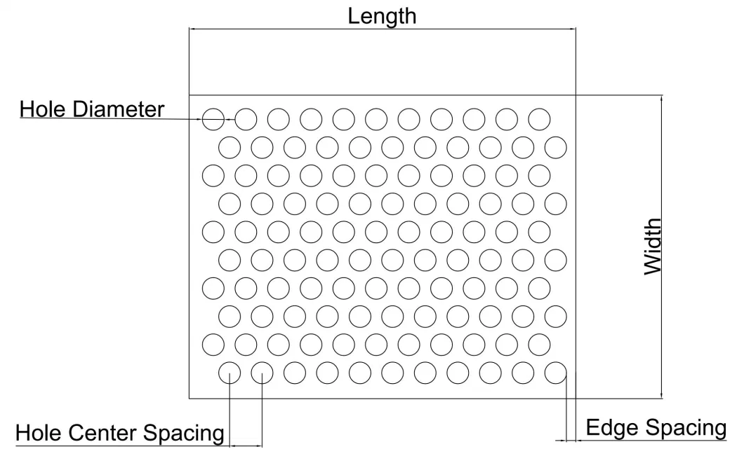 Metal Punch Hole Mesh Plate 0.8mm Thick Aluminum 201/304/316/430 Stainless Steel Perforated Sheet Perforated Metal Mesh Perforated Panel