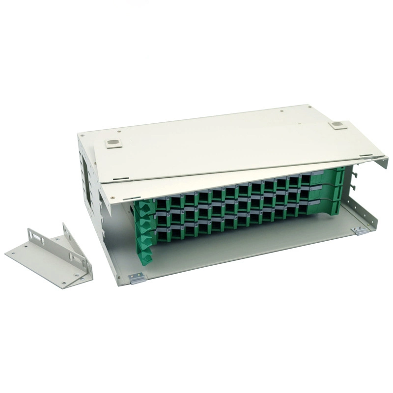 12 Core Rack Mount Fiber Optic ODF Box Fiber Patch Panel with SC Square Opening