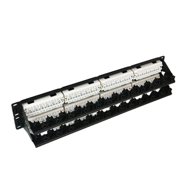 High Quality 2u 19 Inch Cat. 6 UTP 48 Port Removable Unshielded Patch Panel